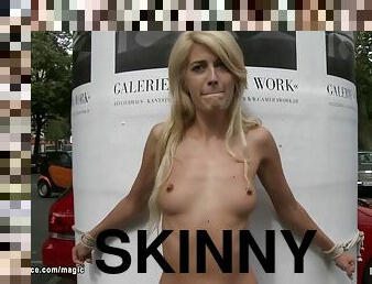 Zenza Raggi - Skinny Blonde Exposed Naked In Public
