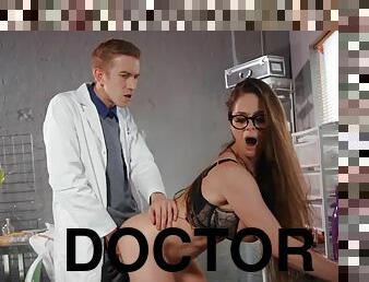 Bosomed doctor Cathy Heaven gets fucked by her colleague