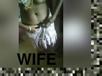Today Exclusive- Telugu Wife Boobs Pressing Video Record By Hubby