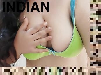 Horny Desi Indian Bhabhi With Big Boobs And Juicy Nipples Shows Them In Her Bedroom Part 1 With Huge Boobs