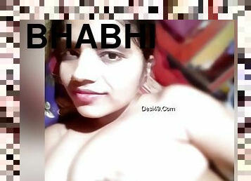 Today Exclusive-horny Bhabhi Playing With Big Boobs