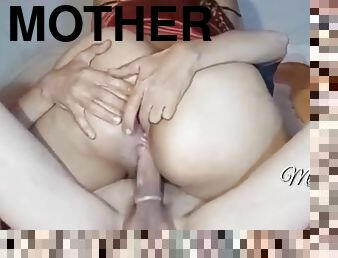 Anal Sex With Stepmother Dressed In Red Has A Big And Tender Ass