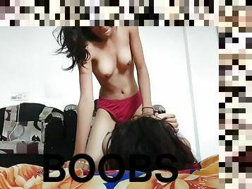 Desi Girl Hostel Masturbation And Boobs Fight, Insta Id = Genuinejannat