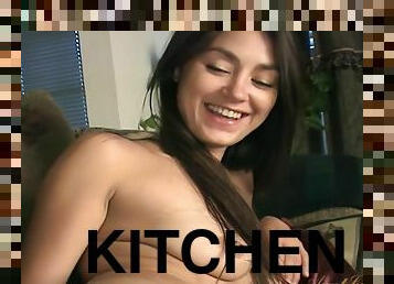 Cher Suds Up Her Pussy In The Kitchen