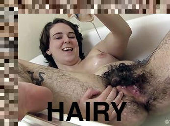 Harley Soaps Up Hairy Body In A Sexy Bath Treat