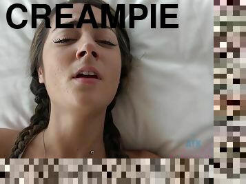 bad, amatör, gigantisk-kuk, deepthroat, creampie, fingerknull, pov, dusch, rakad, brunett