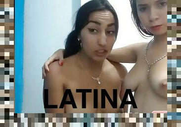 Latin teen gets her milky tits sucked by her roommate