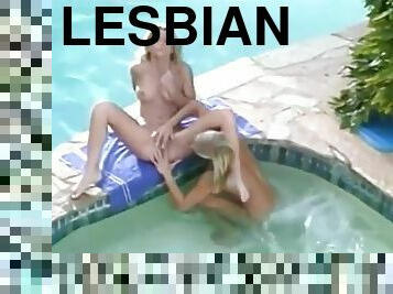Lovely Young Blonde Lesbians Love To Suck On Each Others Wet Cunts Outside