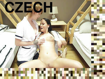 Nurses Jennifer Mendez and Ariela Donovan perform cum extraction