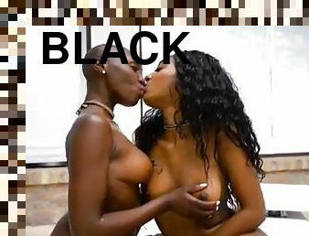 Zaawaadi and Asia Rae in All Black Threesome