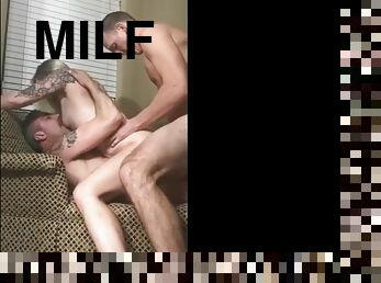 Blonde MILF fucked by two strangers