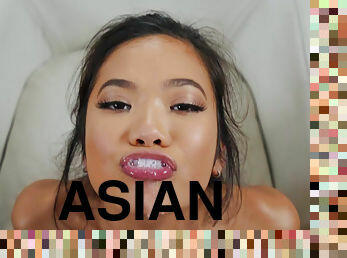 asiatisk, store-pupper, pussy, sport, stor-pikk, naturlig, amerikansk, petite, liten, brunette