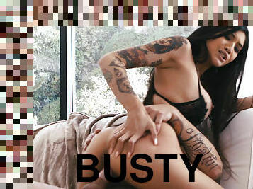 Busty beauty Brenna Sparks passionate sex on camera