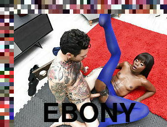 Ebony Ana Foxxx and special anal  massage