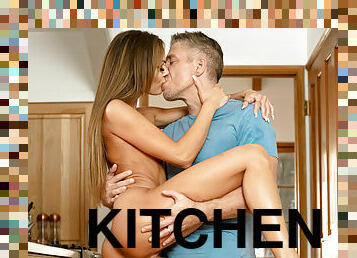 Aila Donovan hard fucked on the kitchen