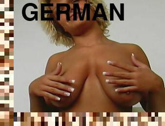 Sexy german slut gets her huge tits covered in cum