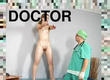 Pervy Doctor Sodomizes With Dildo Amateur Gal's Virgin Asshole
