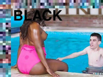 Brazzers Black stepmother teaches teens some tricks