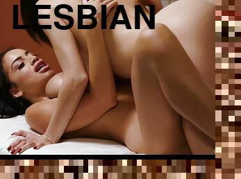 Sizzling Latina Girls Go Lesbian On The Massage Table