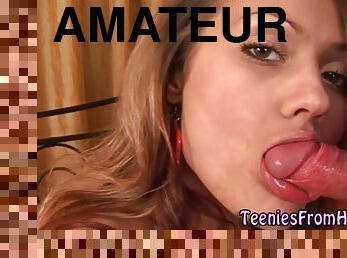 Amateur Teen Girl Blows Cock