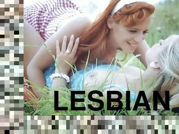 dideli-papai, laukas, putytė, lesbietės, dulkinimas-pirštu, raudonplaukė