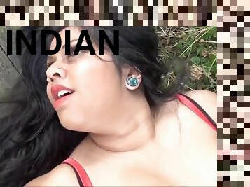 indian chubby girl Kiki outdoor porn