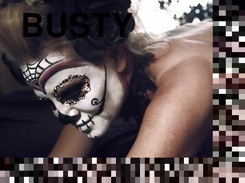 Busty Kelly Madison in fetish pseudo retro hardcore movie with cumshot