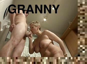 Nasty Granny Angelika Humping In The Kitchen