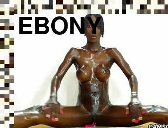 Ebony Tracy Ryan Oiled - erotic solo