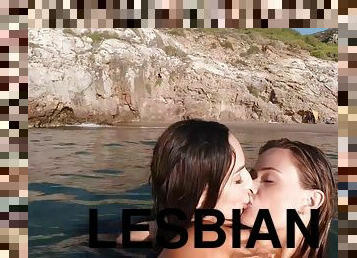 בחוץ, ציבורי, לסבית-lesbian, הארדקור, כוכבת-פורנו, החוף, צעירה-18, מציאות