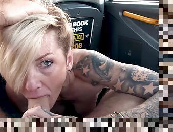 Tattooed mom Angel Cruz fucks taxi driver