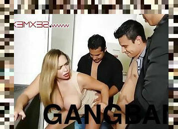 Super Foursome Gangbang with Buxom Ukrainian Ponrstar Eva Davai - cumshots