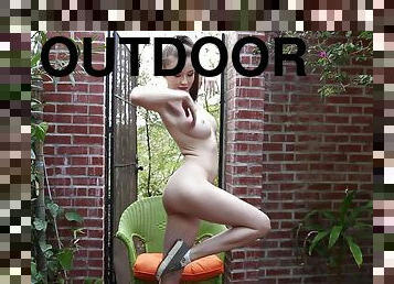 18yo teen Emily Bloom - erotic solo outdoors