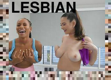 Horny babes lesbian threesome sex