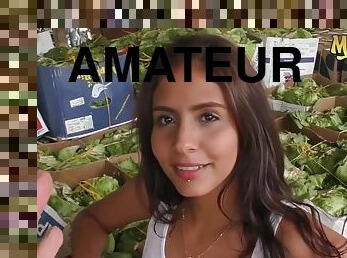 Delicious Young Latina Evelin Suarez Gets Pounded Hard On Camera - Amateur street hookup