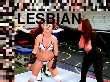 lesbiche, wrestling, club