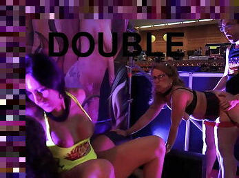 Swinger double couple fornicate in a big party