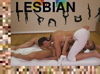 berambut, vagina-pussy, sayang, lesbian-lesbian, pijat, cantik-pretty, bokong