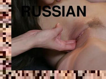 orgasme, russe, lesbienne, doigtage