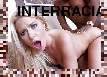 Platinum Blonde Crazy Interracial Porn Video