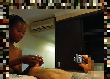 REAL YOUNG CUTIE AFRICAN MASSAGE - amateur interracial