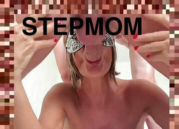 Old stepmom swallows all his cum blowjob taboo orgasm fetish deepthroat massive cumshot