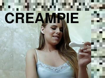 Fake pregnancy leads to a real creampie
