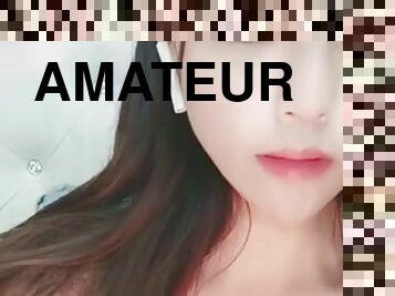 Amateur chick masturbates on webcam, more