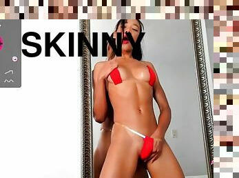 Skinny skinny cam girl fingering