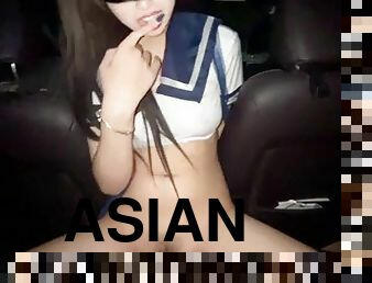 asian, kencing, muncrat, amateur, kereta