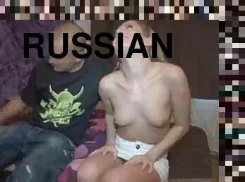 Blindfolded russian girl