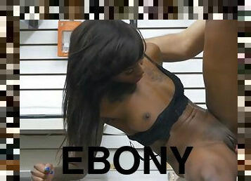 BANGBROS - Tattooed Ebony Pawn Fucked In Public In Pussy In Pawnshop