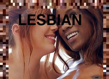 Interracial lesbian sex in bathtub with redhead and ebony - Hot Water Ana Foxxx, Lauren Phillips