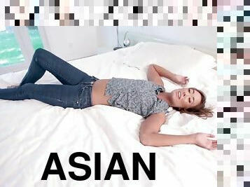 Asian milf stepmom enjoyed in a stepsons erotic massage